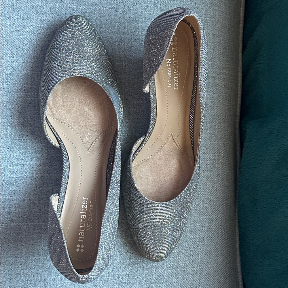 Naturalizer NS Comfort d’Orsay pump shimmering Metallic kitten heel ~2 in. *EUC* - Picture 10 of 11